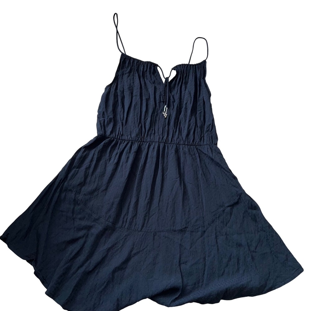 Free People Intimately Shake it Up Black‎ Slip Mini Dress Size Medium